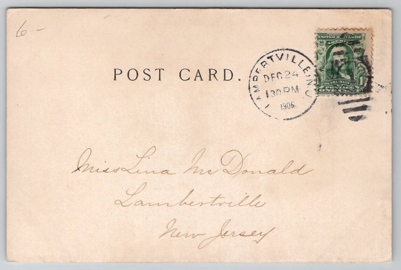 W.A. Mozart Portrait 1906 Postcard L38