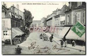 Old Postcard Saint Amand Montrond National Street