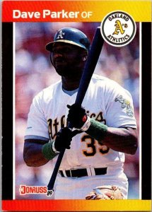 1989 Donruss Baseball Card Dave Parker Oakland Athletics sk9132