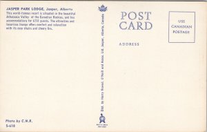 Jasper Park Lodge Jasper Alberta AB Exterior Interior Totem Unused Postcard G41