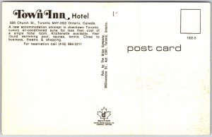Ontario Canada CAN, Town Inn Hotel Building, Swimming Pool, Lounge, Postcard