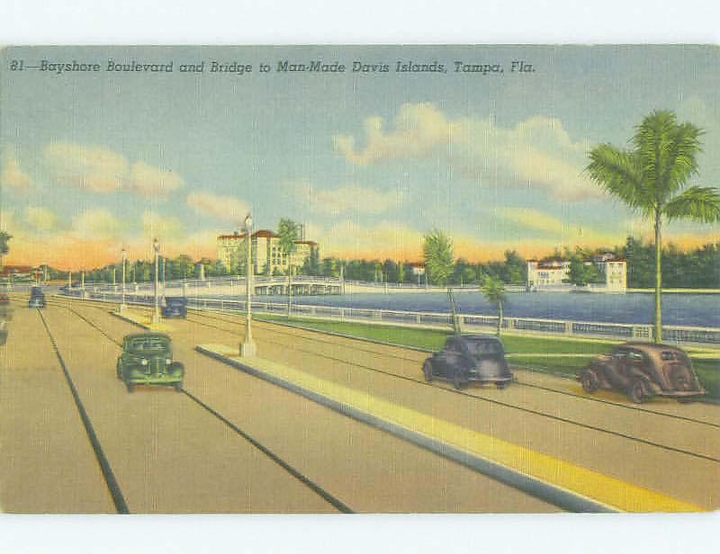 Unused Linen BRIDGE SCENE Tampa Florida FL HQ9973