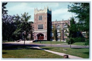 c1960's Ball Gymnasium Building Ball State College Muncie IN Unposted Postcard 