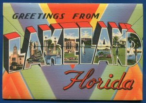 Lakeland Florida Munn Park Souvenir Postcard Folder 