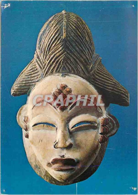 Postcard Paris Modern African Arts Museum and Pacific Mask Figurnt the Spirit...