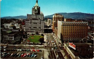 Vancouver British Columbia Canada Aerial View W Court House Hotel VTG Postcard 