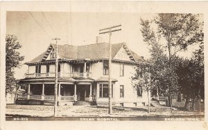 J10/ Sheldon Iowa RPPC Postcard c1910 Crams Hospital Building  38