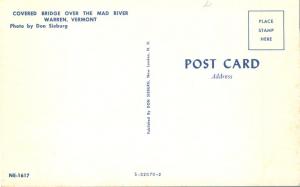 Mad River Covered Bridge at Warren VT, Vermont