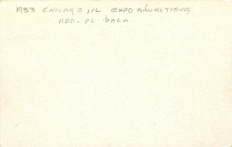 1933 Chicago Illinois Exposition Non postcard back Postcard 26-634