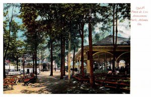 Postcard PARK SCENE Atlanta Georgia GA AS7546