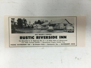 Bill Miller's Famous Rustic Riverside Inn Vintage Print Ad Watersmeet MI Picture