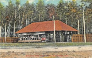 Manchester NH Entrance Pine Island Park Trolley 1911 Postcard