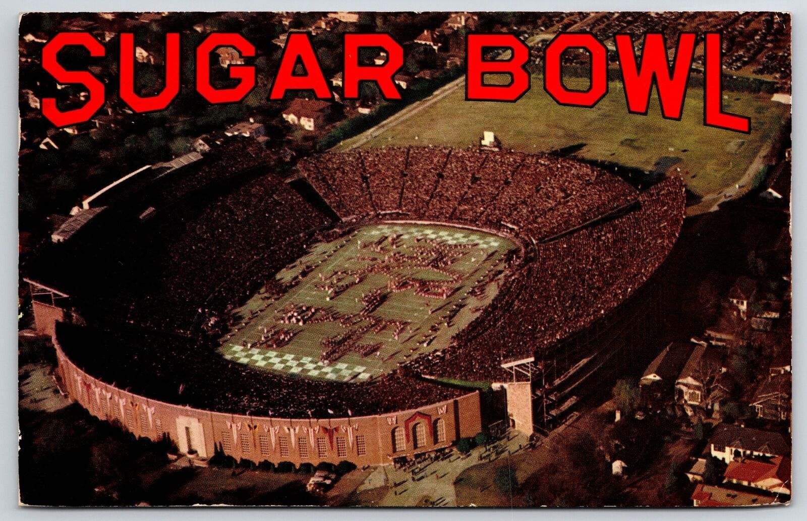 Vintage Postcard 1956 The Sugar Bowl Tulane Stadium New Orleans
