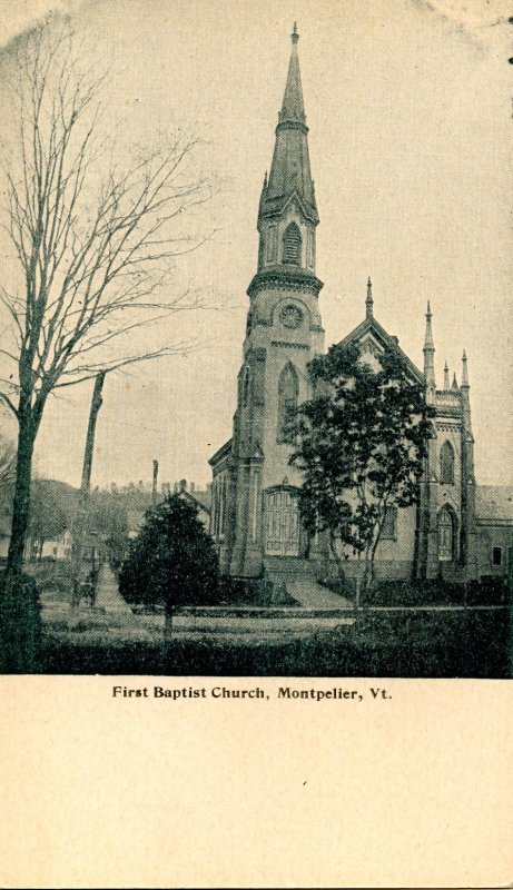 VT - Montpelier. First Baptist Church (Private Mailing Card)