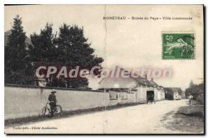 Postcard Old Moneteau Entree Du Pays Villa Lucemonde