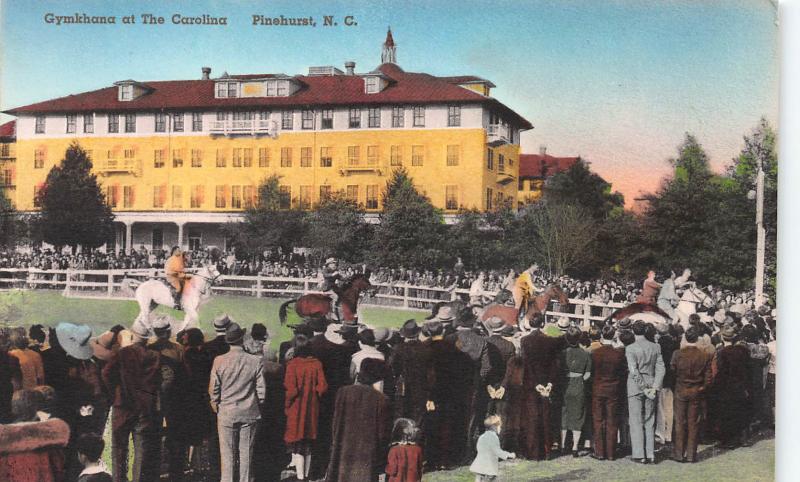 Gymkhana at The Carolina, Pinehurst, N.C., Hand Colored Postcard, Unused