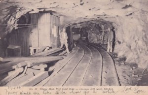 Gold Mines South African  Main Reef Railway Crosscut Mining Antique Postcard