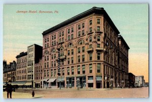 1910 Scranton Pennsylvania PA Vintage Postcard Jermyn Hotel Drug Store Building