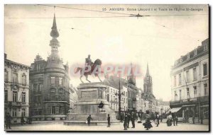 Belgium - Belgien - Belgium - Antwerp - Antwerpen - Statue Leopod and Tours o...