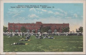 Postcard Hospital Corps Wounded United States Naval Training Great Lakes IL