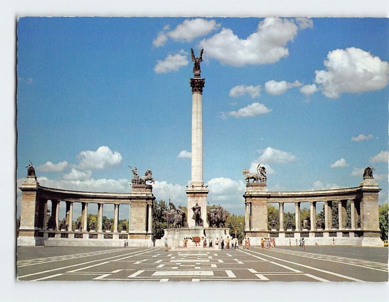 Postcard Heroes' Square, Millenary Monument, Budapest, Hungary