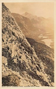 GLACIER NATIONAL PARK MT~SWIFT CURRENT TRAIL~1920s REAL PHOTO POSTCARD 