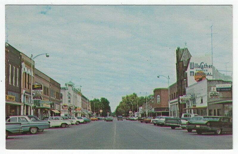 Red Cloud, Nebraska, Vintage Postcard View of Main Street United