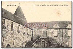 Old Postcard Pontivy Court of Rohan castle honor