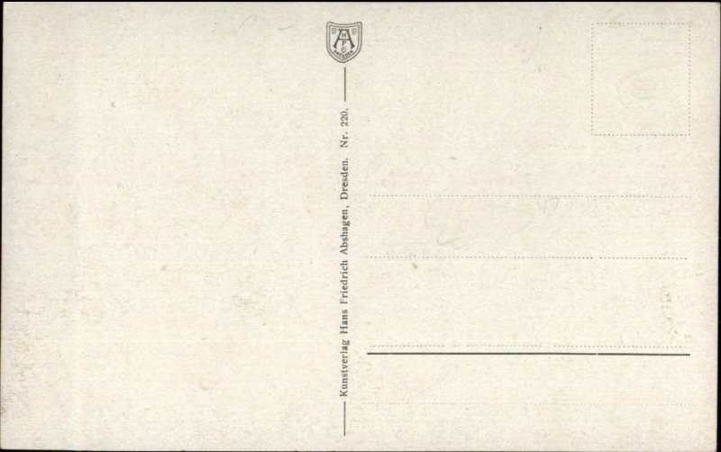 Little Girl Chasing Goose Ach Warest Du Mein Eigen! c1910 Postcard