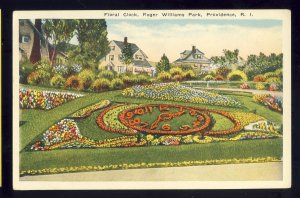 Providence, Rhode Island/RI Postcard, Floral Clock, Roger Williams Park