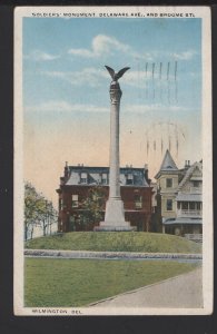 DE WILMINGTON Soldiers' Monument Delaware Ave and Broome St pm1919 ~ WB