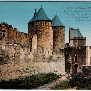 c1910s Carcassonne, France Fort St. Sernin Tower Moat Citadel Neurden PC A150