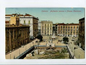 286806 ITALY CATANIA Anfiteatro romano Piazza Stesicorea Vintage postcard