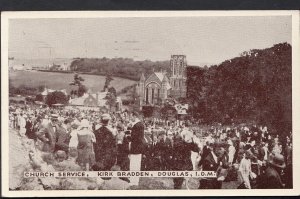 Isle of Man Postcard - Church Service, Kirk Bradden, Douglas   RS3369