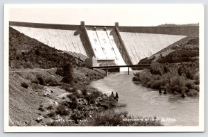 Redding Shasta Dam in the California Sun~ Eastman's Studio B-7894 RPPC c1950