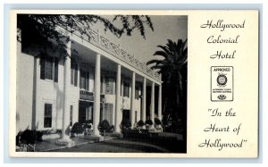 Hollywood CA, Colonial Hotel, In The Heart Of Hollywood Vintage Postcard 