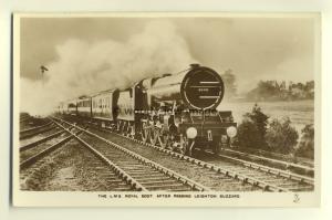 ry436 - LMS Railway Engine no 6100 Royal Scot - postcard