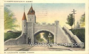 La Porte Saint Louis, St Louis Gate Quebec Canada 1952 