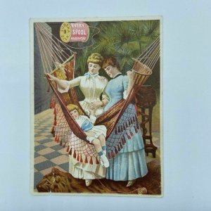 Eureka Silk Spoon Women Girl Hammock Tiger Rug Trade Card