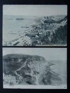 Sussex 2 x HASTINGS TOWN & ECCLESBOURNE CLIFF c1904 Postcard by J. Davis