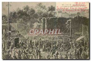 Postcard Old Saint Cloud La Fete in 1818 after Velly