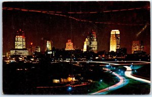 Kansas City Skyline by Night Looking Southwest - Kansas City, Missouri