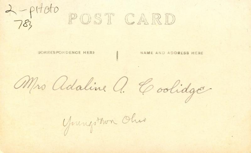 Mrs Adaline A Coolidge.    *RPPC