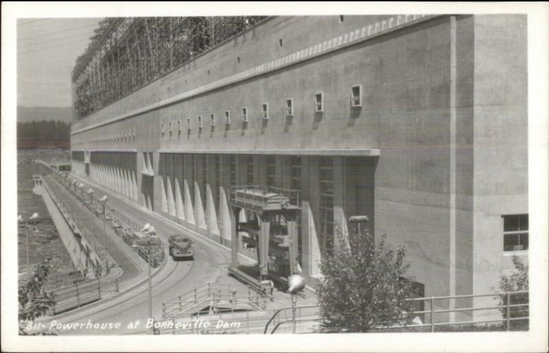 Bonneville Dam Powerhouse Real Photo Postcard