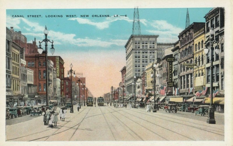 NEW ORLEANS, Louisiana, 1910-1930s; Canal Street