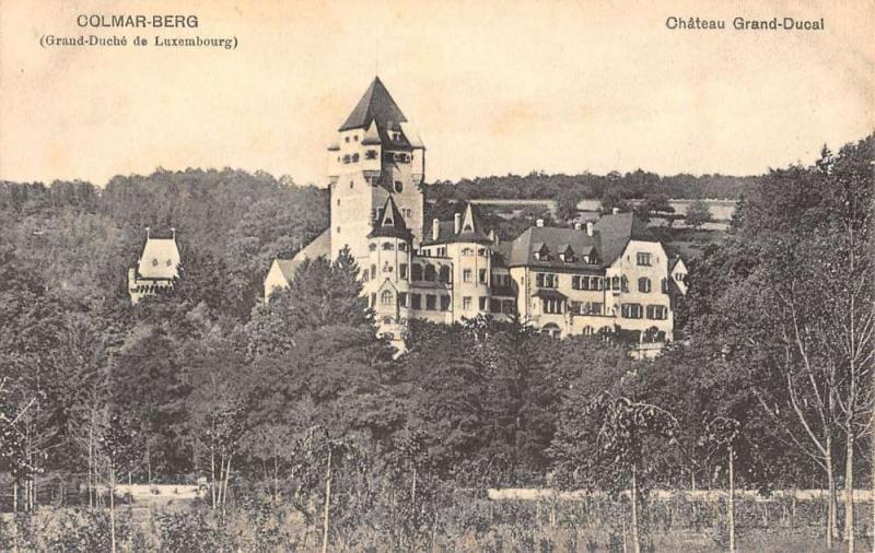 Colmar Berg Luxembourg Chateau Grand Ducal Castle Antique Postcard K22621