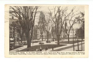 MA - Springfield. Civic Center, Court Square ca 1916