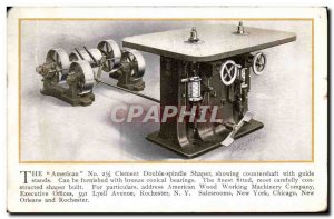 Old Postcard Advertisement The American Clement dual spindle shaper