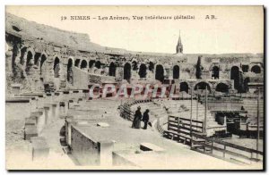 Old Postcard Nimes Arenes The Inner View