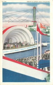 1933 Chicago Expo Swift Open Air Theatre Fashion Show  Linen  Postcard